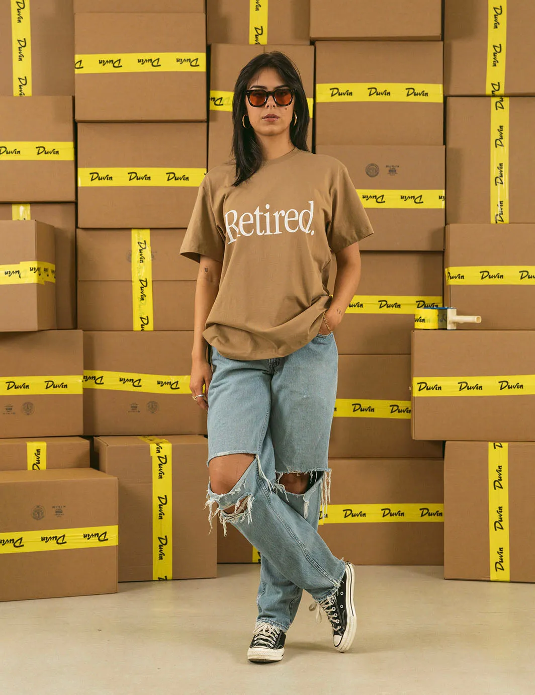 Permanent Vacation Tee Brown sold by Duvin Design product image thumbnail 3