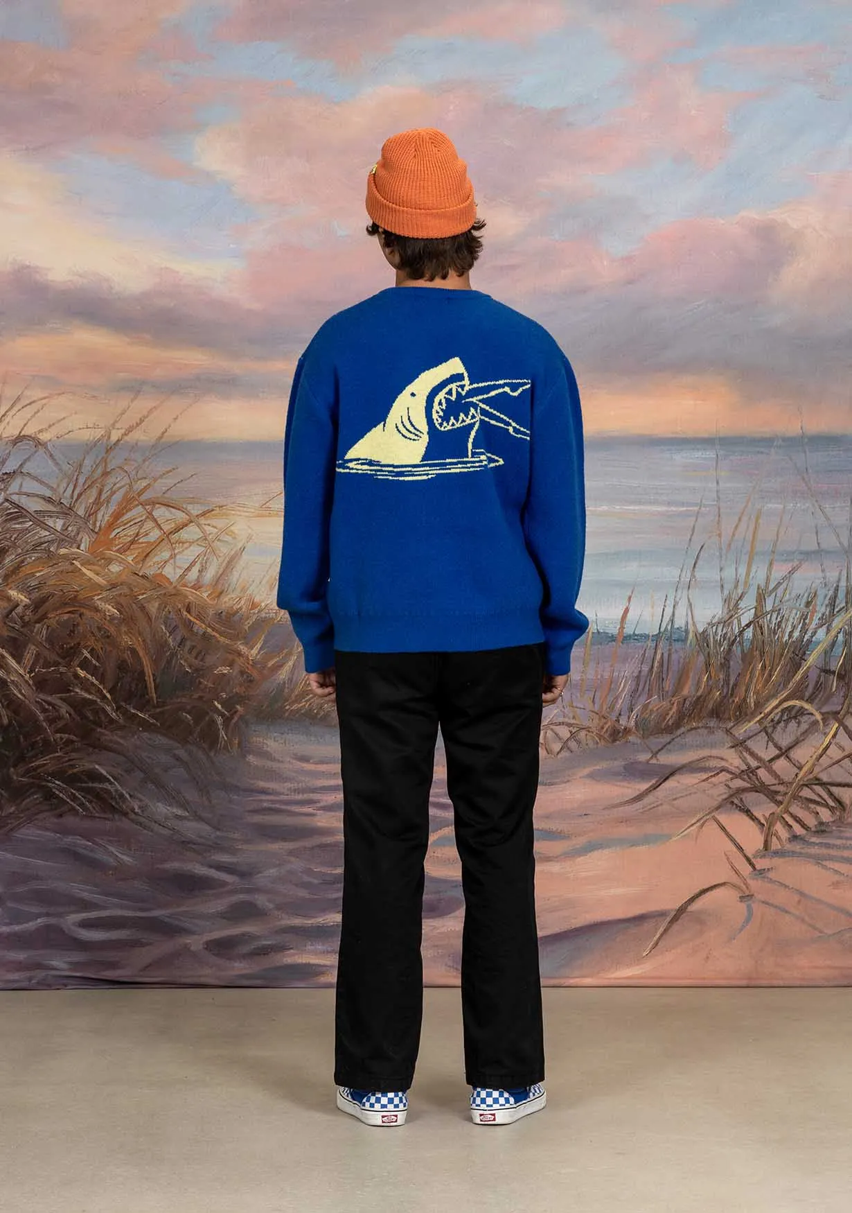 Shark Bite Crew Knit Sweater sold by Duvin Design product image thumbnail 3