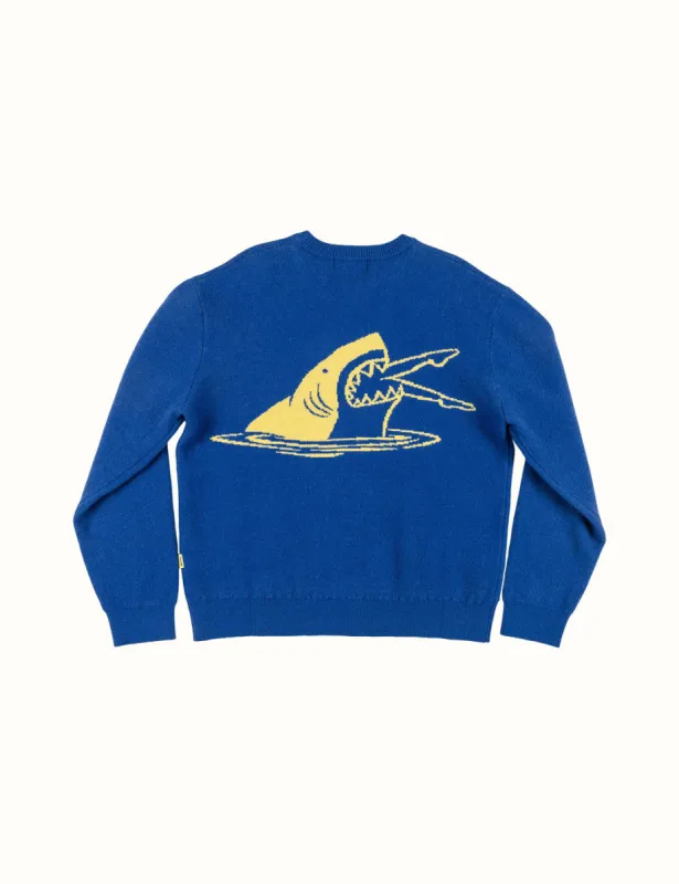 Shark Bite Crew Knit Sweater sold by Duvin Design
