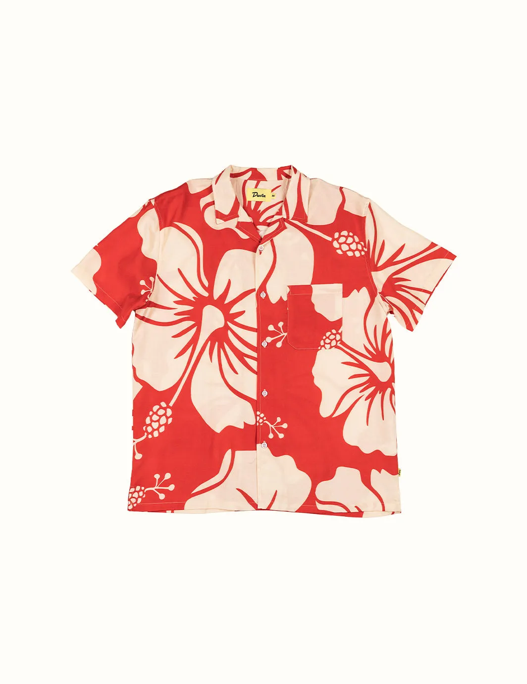 Trouble In Paradise Buttonup Red sold by Duvin Design