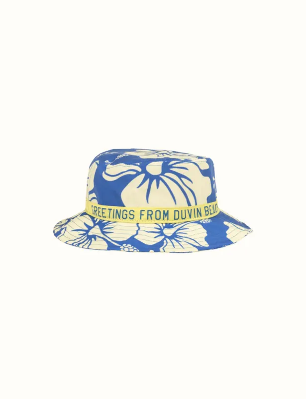Trouble In Paradise Bucket Hat Blue sold by Duvin Design