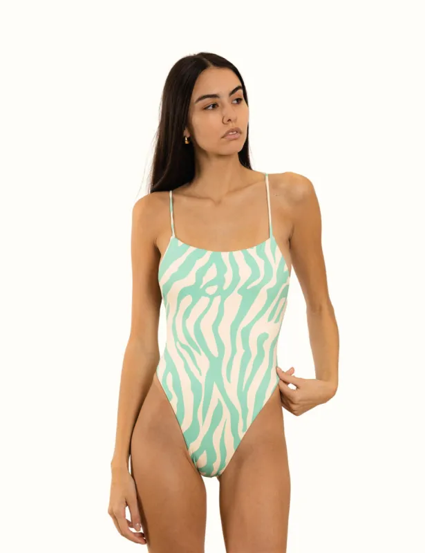 Keylime Zebra One Piece sold by Duvin Design