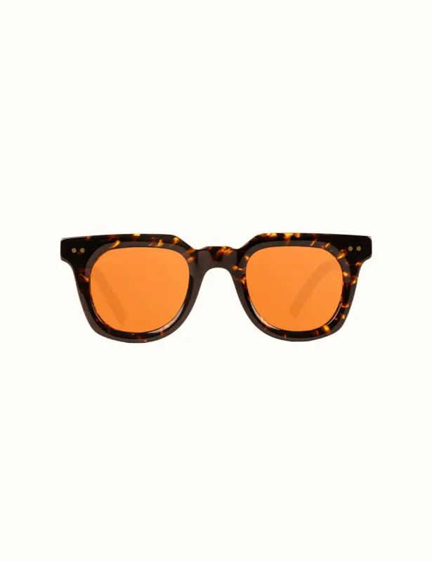 Skinny Dip Unisex Sunglasses - Brown Tortoise / Orange sold by Duvin Design