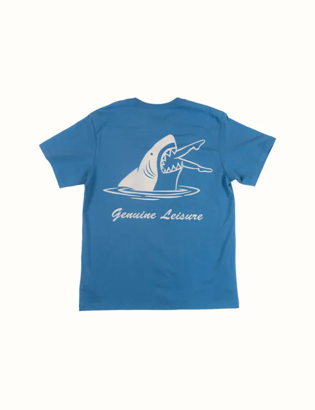 Shark Bite Pima Tee - Blue made by Duvin Design