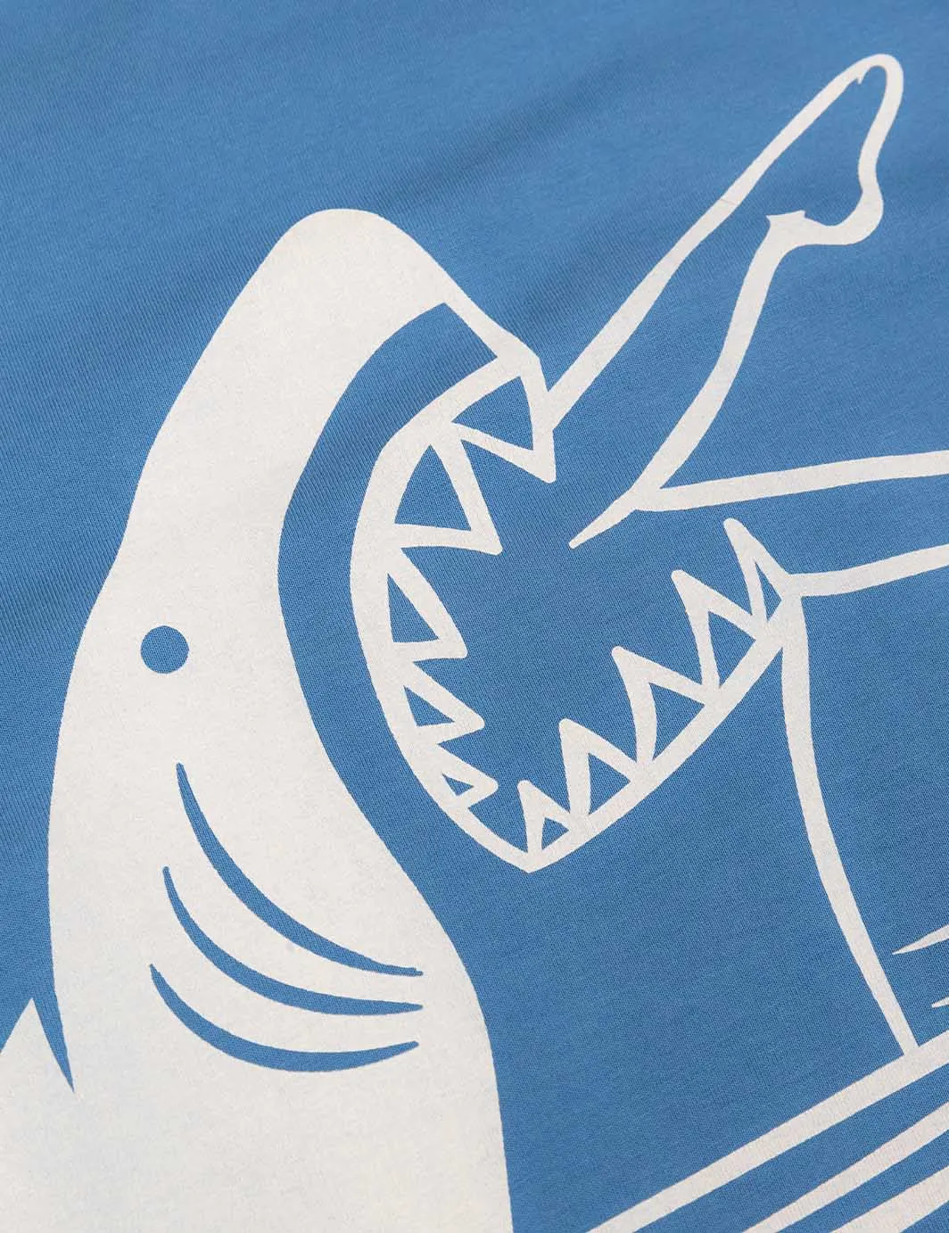 Shark Bite Pima Tee - Blue sold by Duvin Design product image thumbnail 3