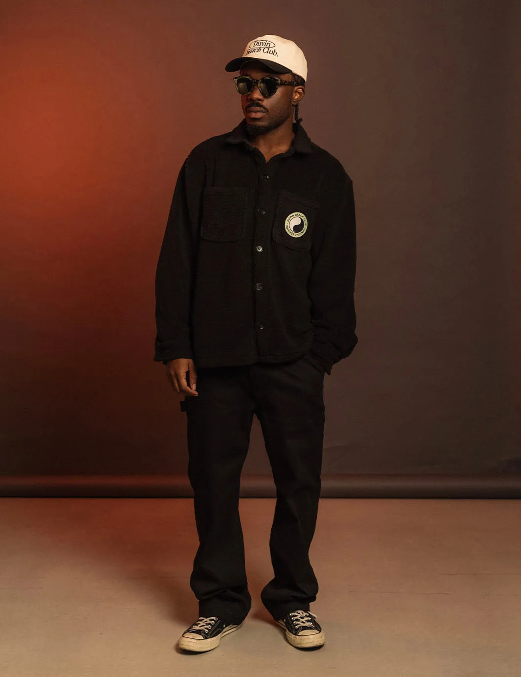 Balance Sherpa Overshirt - Black sold by Duvin Design