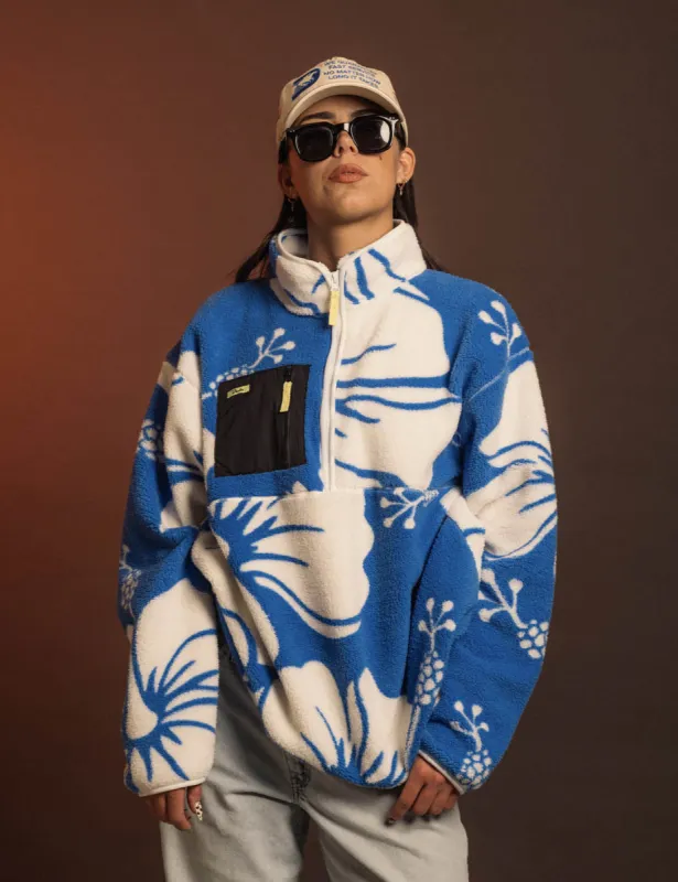 Trouble In Paradise Zip Sherpa sold by Duvin Design