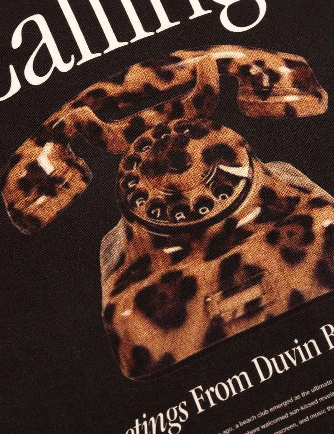 Cat Call Buttonup - Black sold by Duvin Design product image thumbnail 5