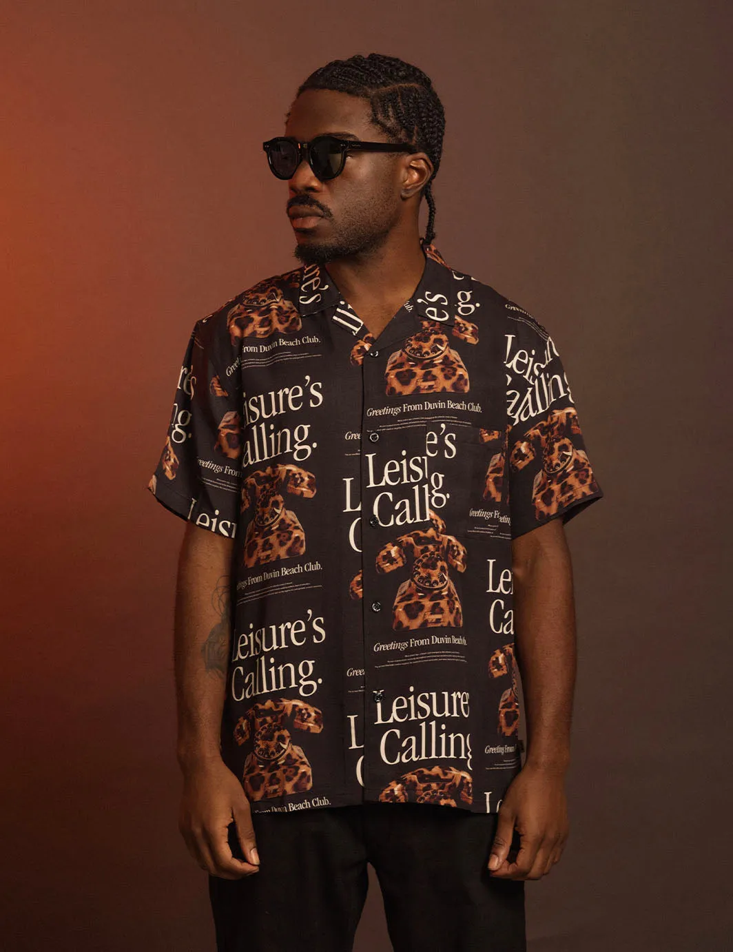 Cat Call Buttonup - Black sold by Duvin Design