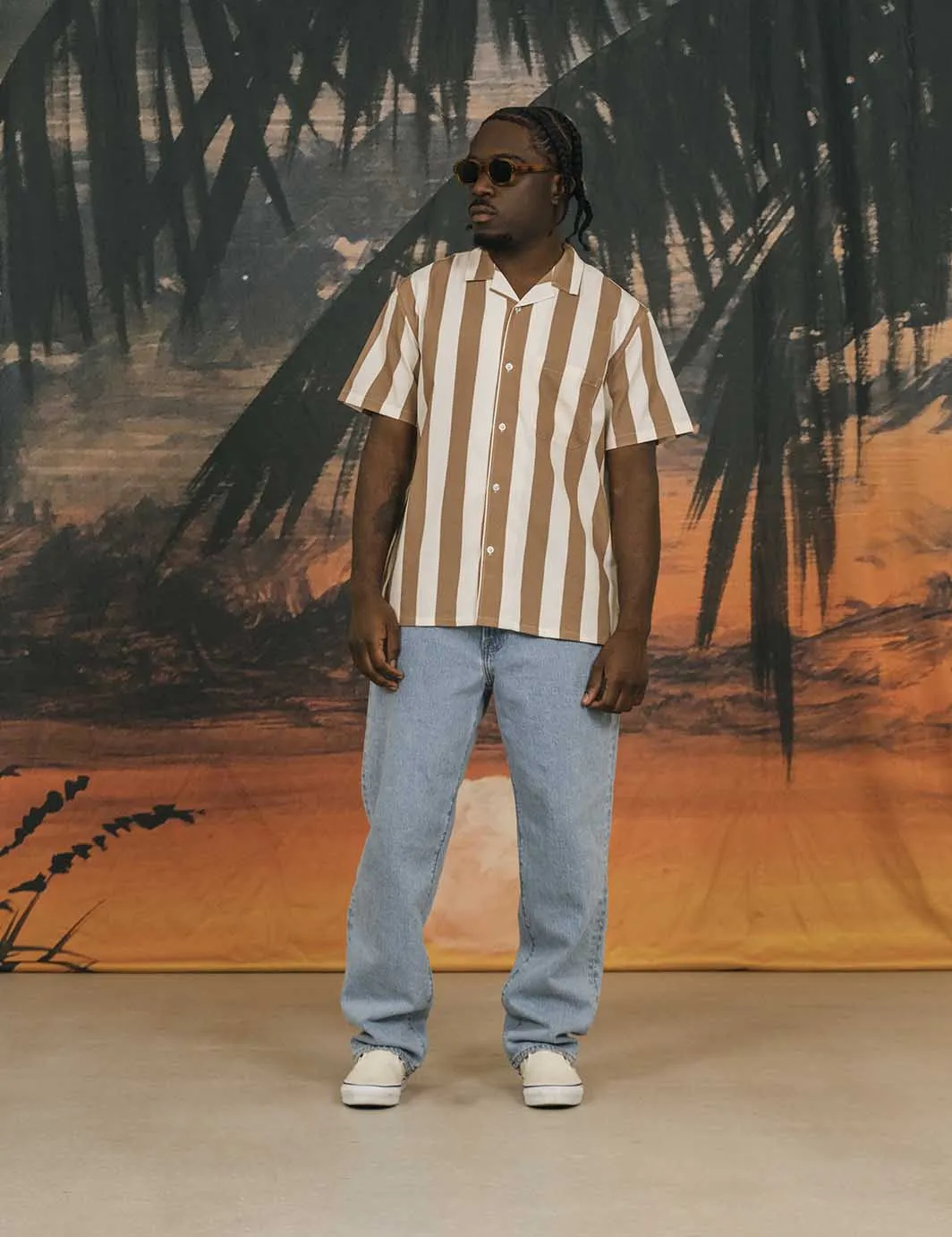 Travel Leisure Stretch Buttonup Brown sold by Duvin Design product image thumbnail 2