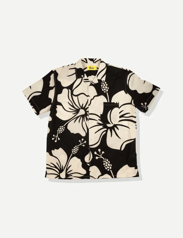 Trouble In Paradise Leisure Stretch Buttonup - Black sold by Duvin Design