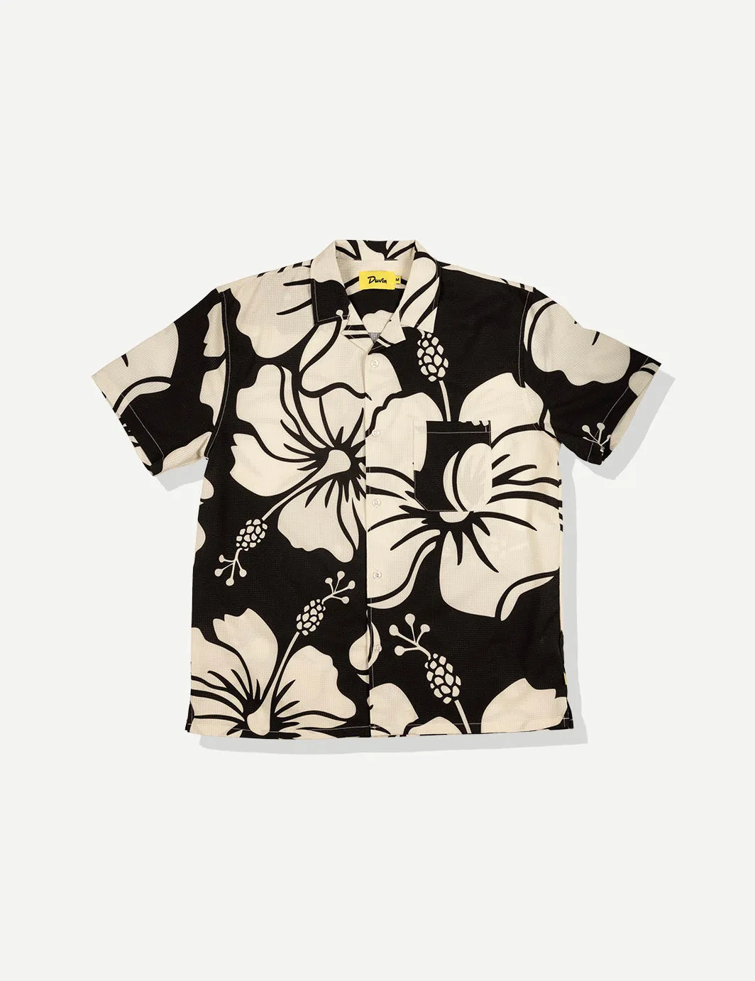 Trouble In Paradise Leisure Stretch Buttonup - Black sold by Duvin Design