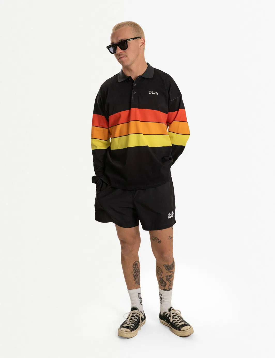 Horizon Rugby Polo - Black sold by Duvin Design product image thumbnail 3