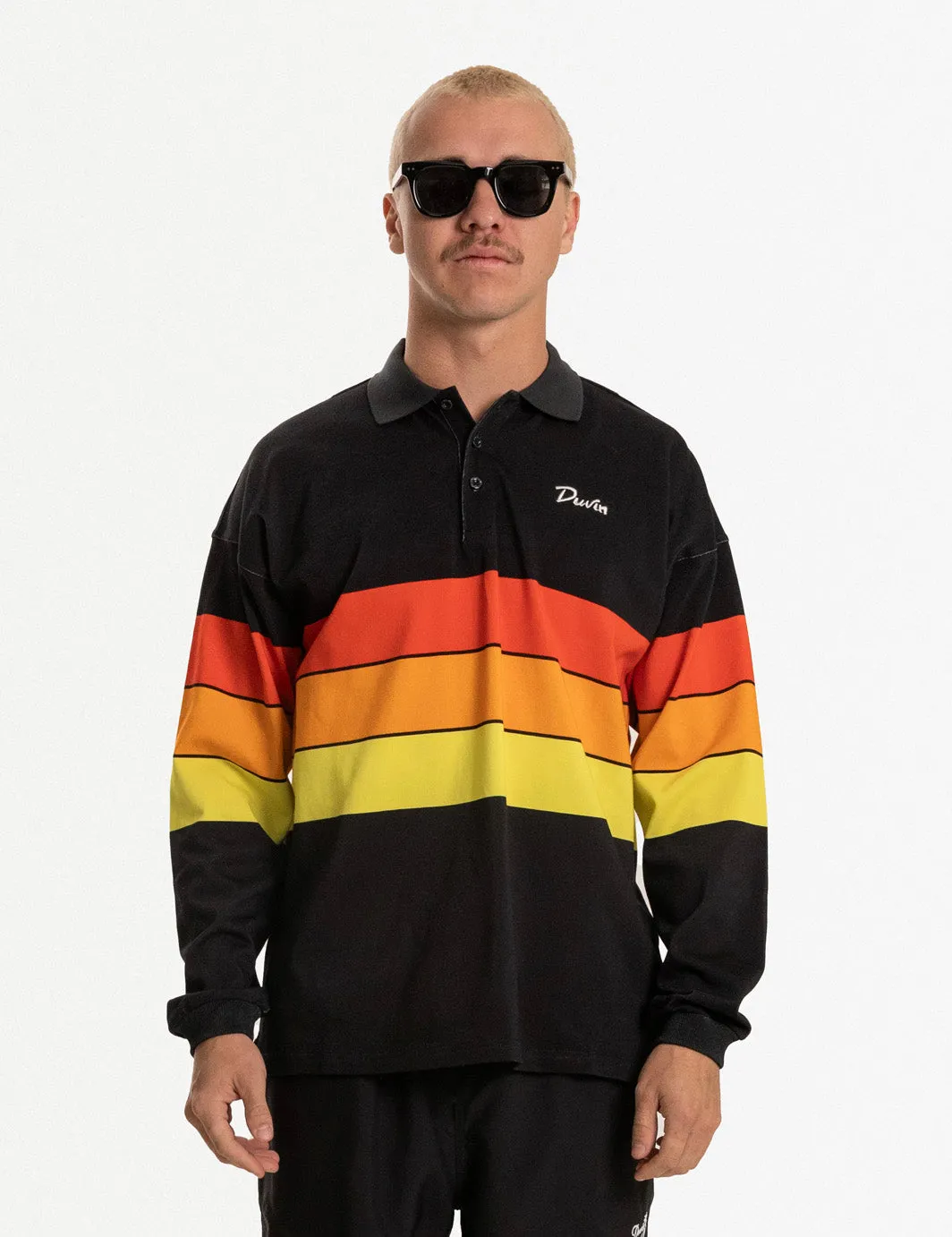 Horizon Rugby Polo - Black sold by Duvin Design product image thumbnail 2