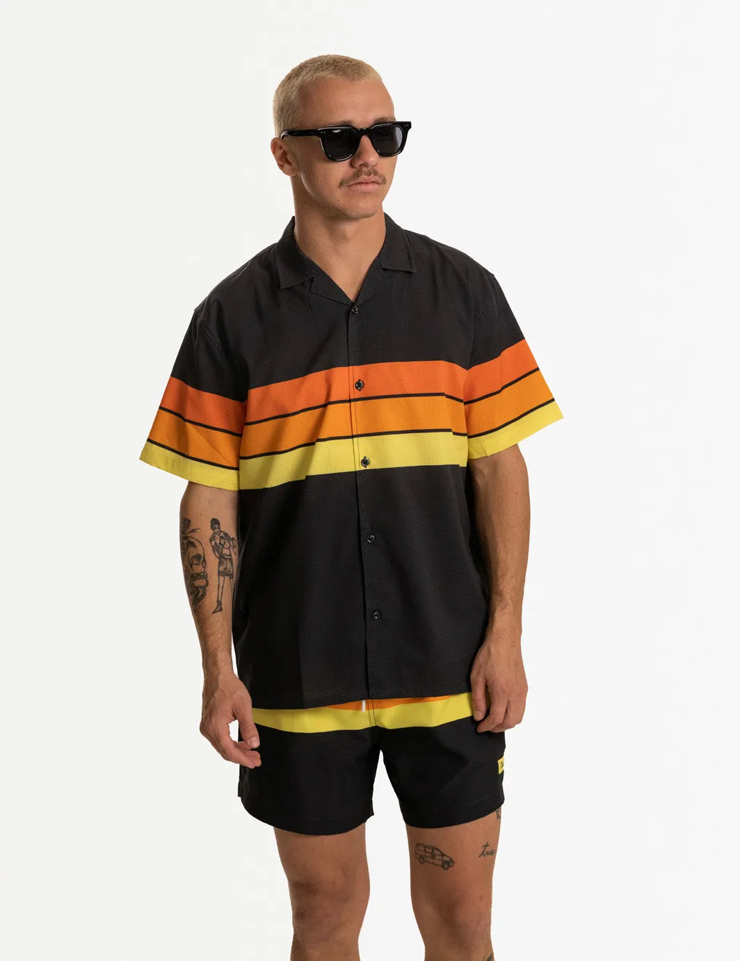 Horizon Leisure Stretch Buttonup - Black sold by Duvin Design product image thumbnail 5