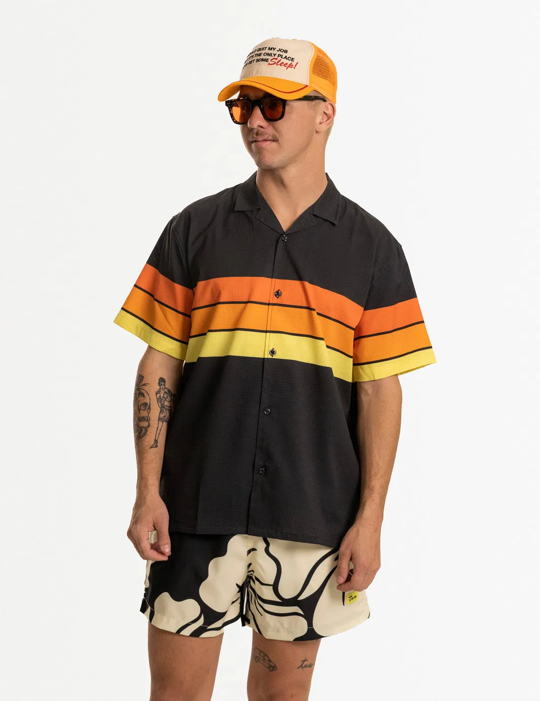 Horizon Leisure Stretch Buttonup - Black sold by Duvin Design product image thumbnail 3