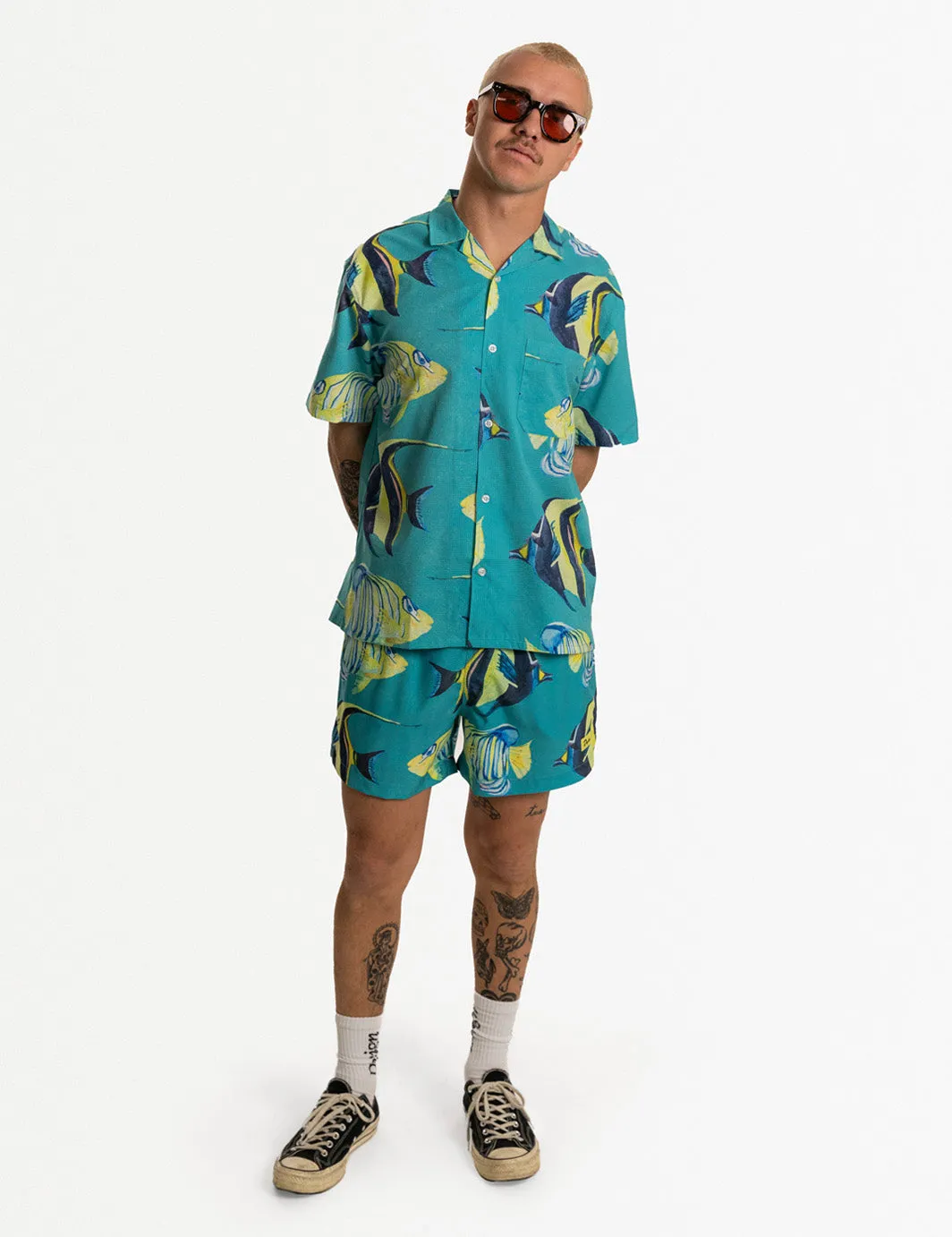 Aquarium Leisure Stretch Buttonup sold by Duvin Design product image thumbnail 5