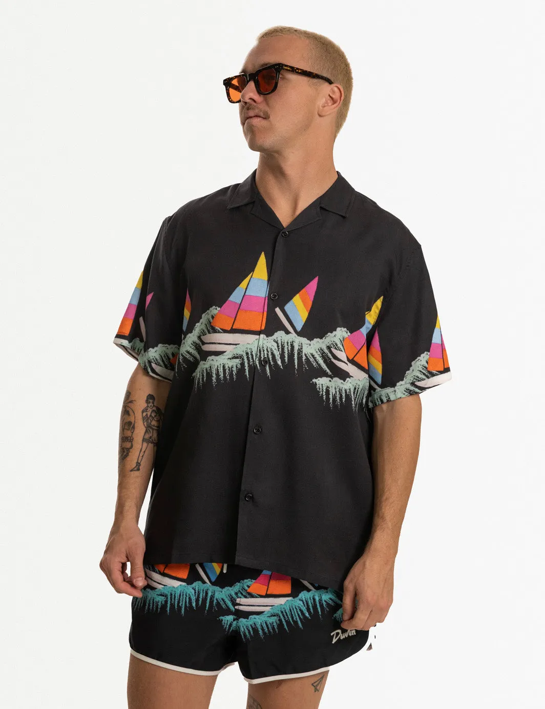 Sailing Buttonup - Black sold by Duvin Design product image thumbnail 4