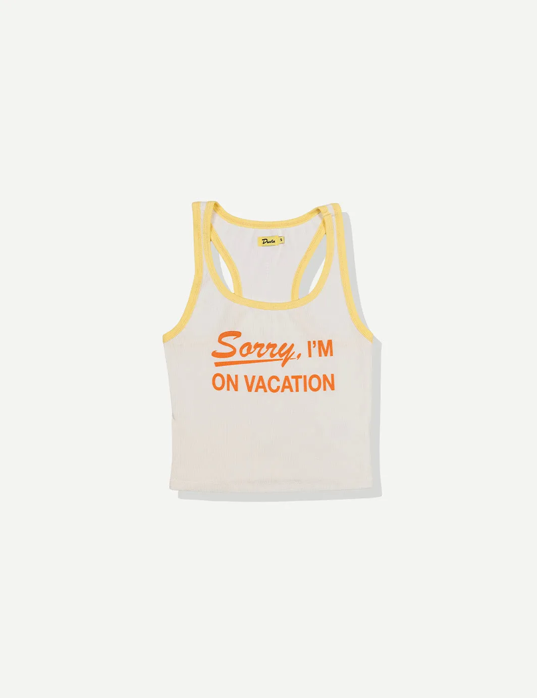 On Vacation Ribbed Tank - White sold by Duvin Design