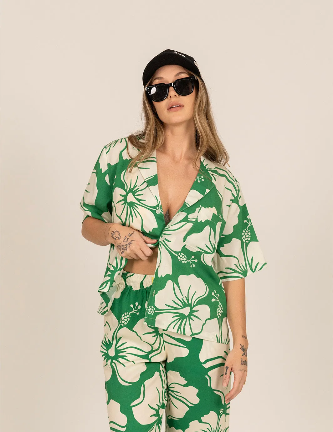 Trouble In Paradise Beach Pant - Green sold by Duvin Design product image thumbnail 3