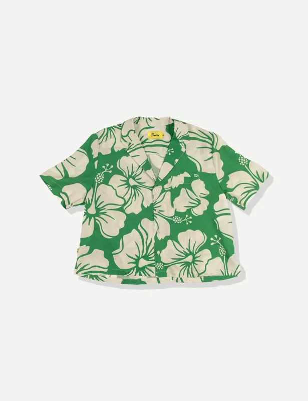 Trouble In Paradise Crop Buttonup - Green sold by Duvin Design