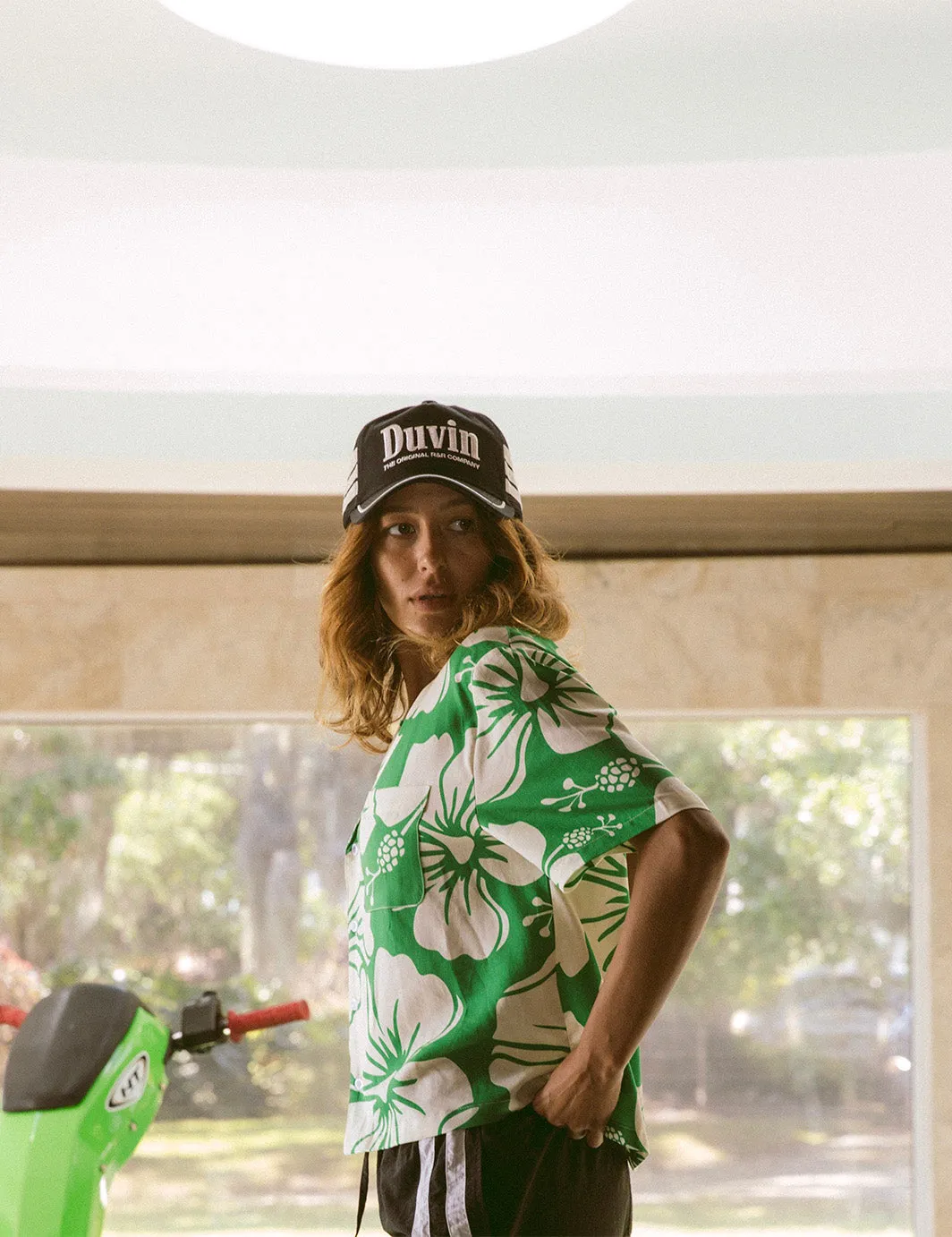 Paradise Crop Buttonup - Green sold by Duvin Design product image thumbnail 4