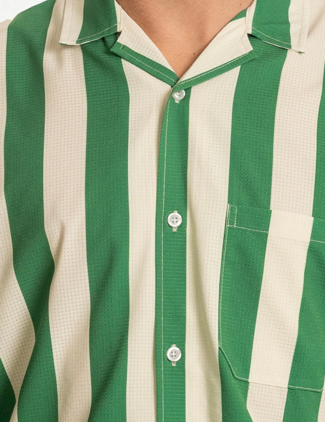 Travel Stretch Buttonup - Green sold by Duvin Design product image thumbnail 4