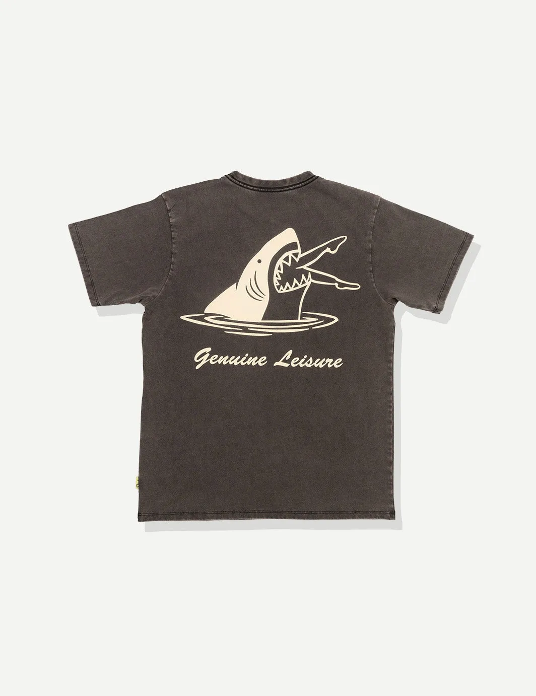 Shark Attack Leisure Tee - Black sold by Duvin Design