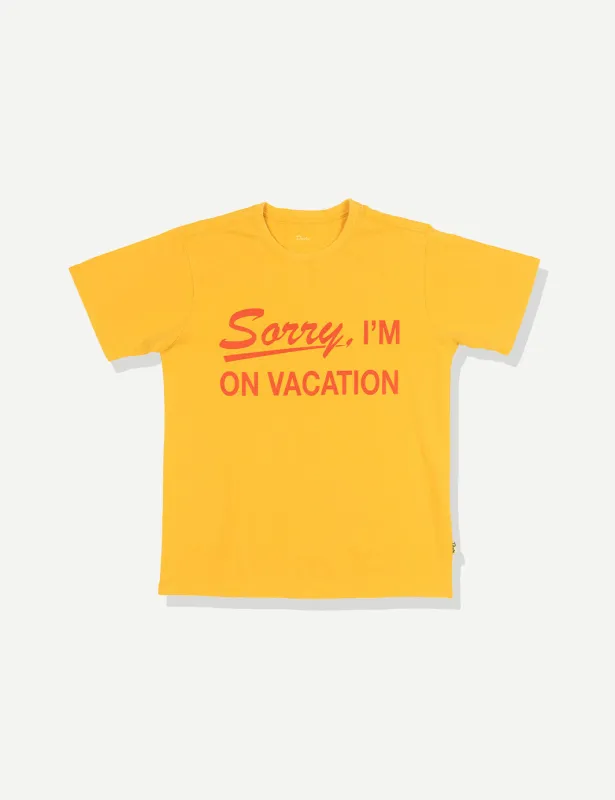 Sorry Tee - Yellow sold by Duvin Design