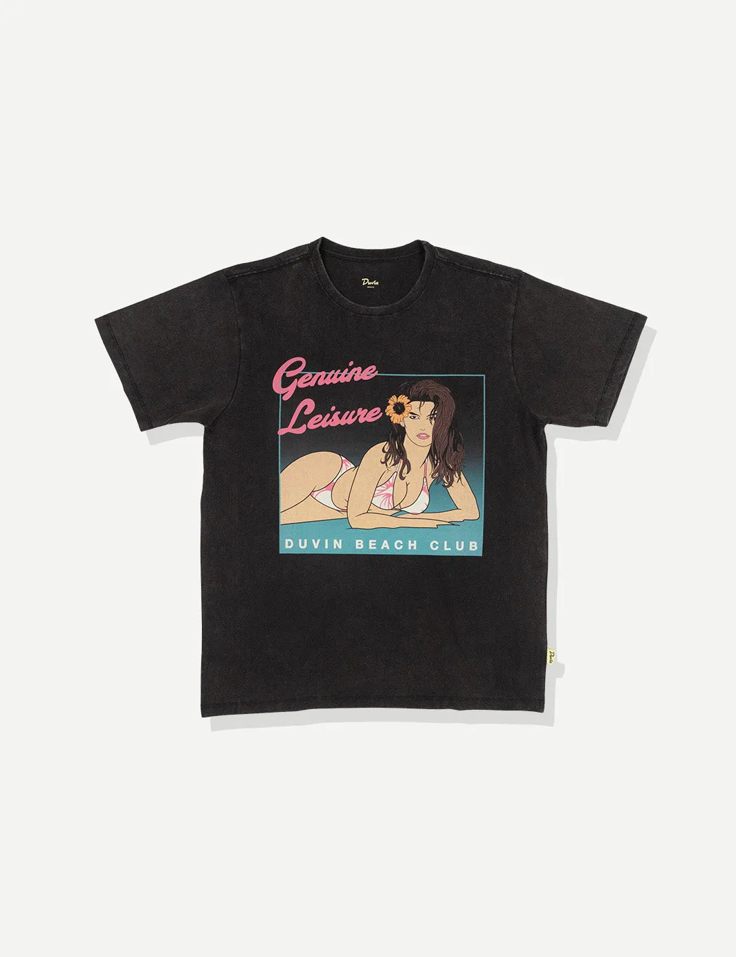 Beach Club Poster Tee - Black sold by Duvin Design
