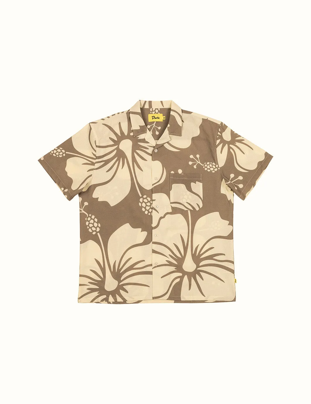 Hibiscus Leisure Stretch Buttonup sold by Duvin Design