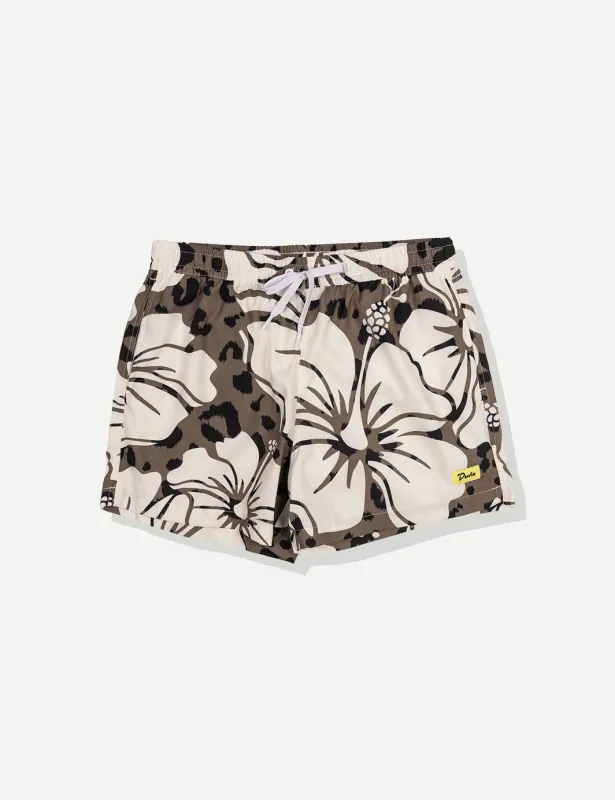 Hibiscus Leopard Swim Short sold by Duvin Design