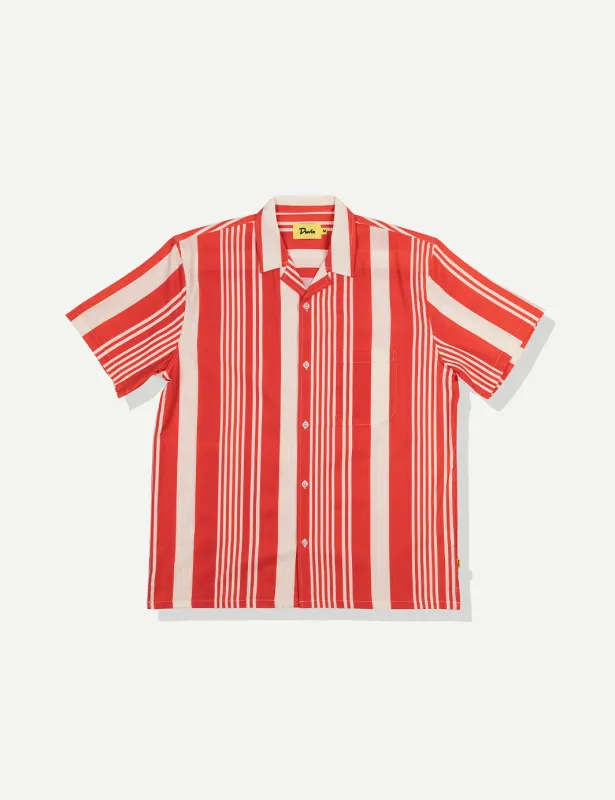 Multi Stripe Leisure Stretch Buttonup - Red sold by Duvin Design