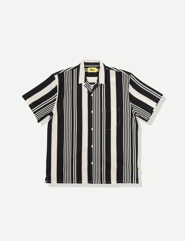 Multi Stripe Leisure Stretch Buttonup - Black sold by Duvin Design