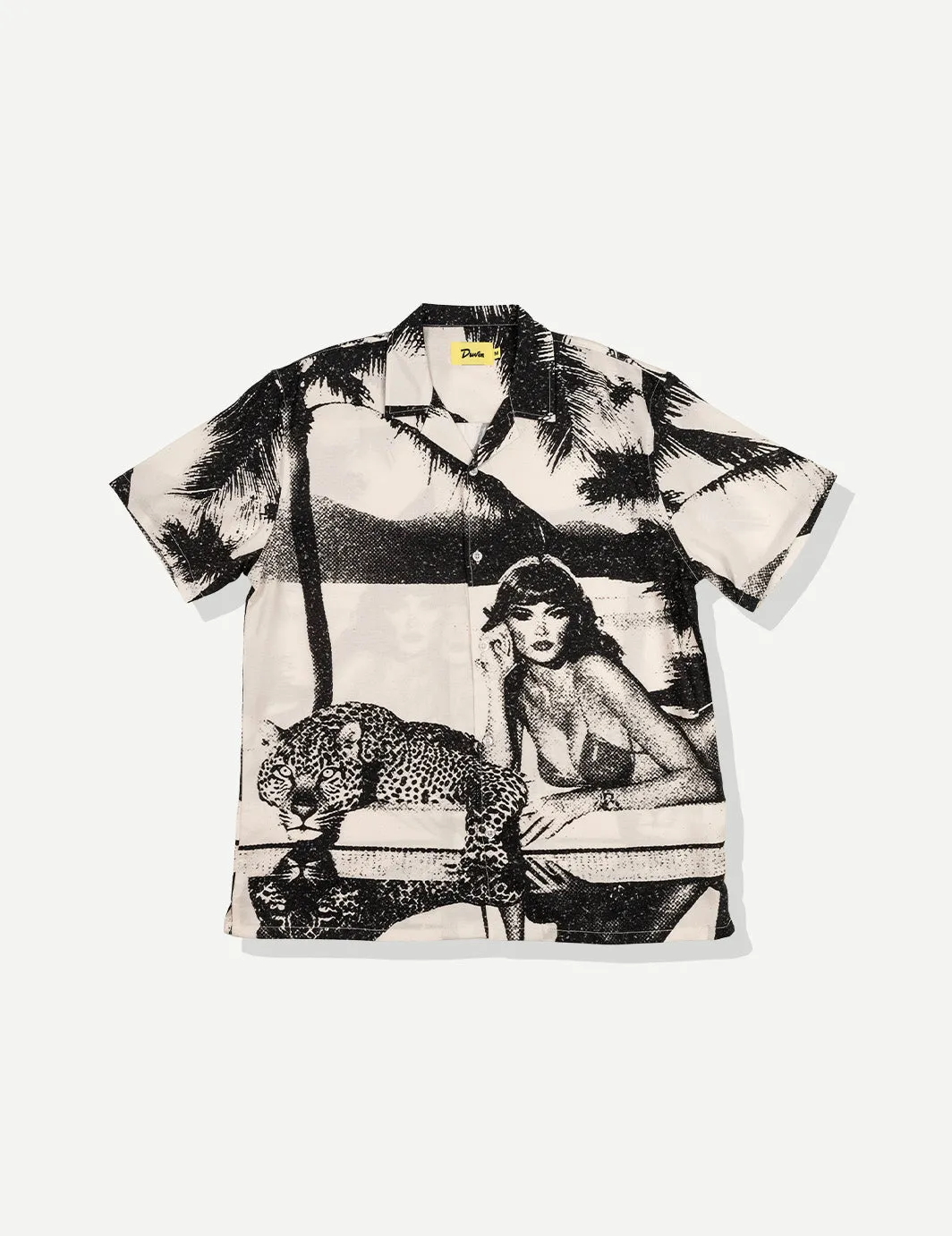 Pool Cat Buttonup - Black sold by Duvin Design