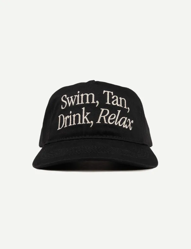 Swim Tan Relax Hat - Black sold by Duvin Design