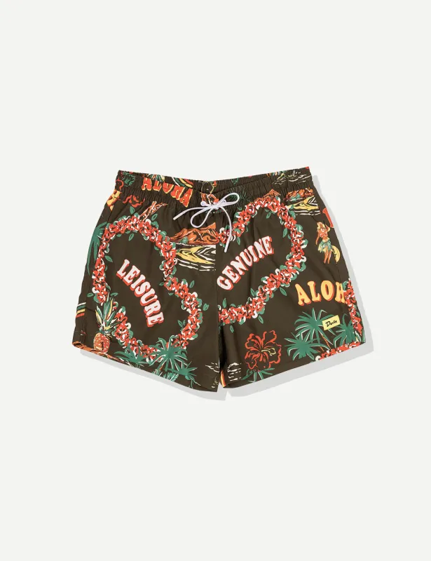 Palm Swim Short - Brown sold by Duvin Design