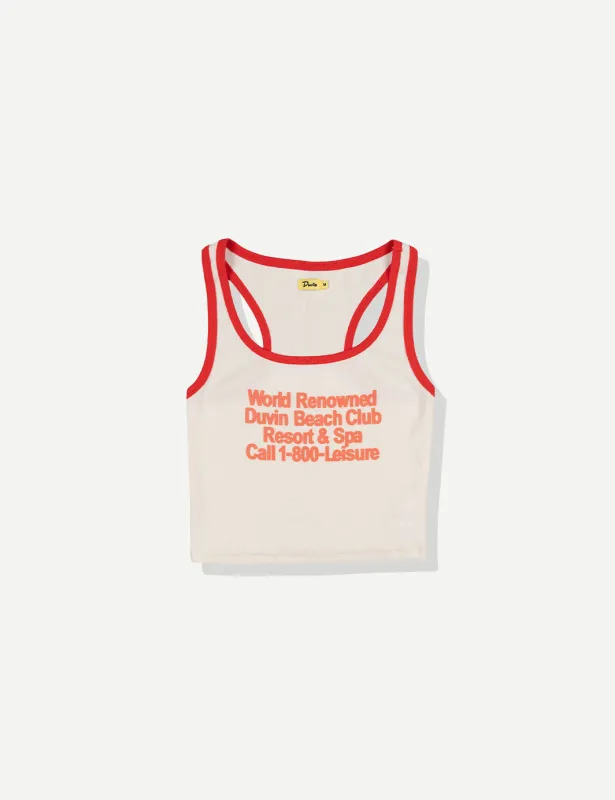 Resort and Spa Ribbed Tank - Antique sold by Duvin Design