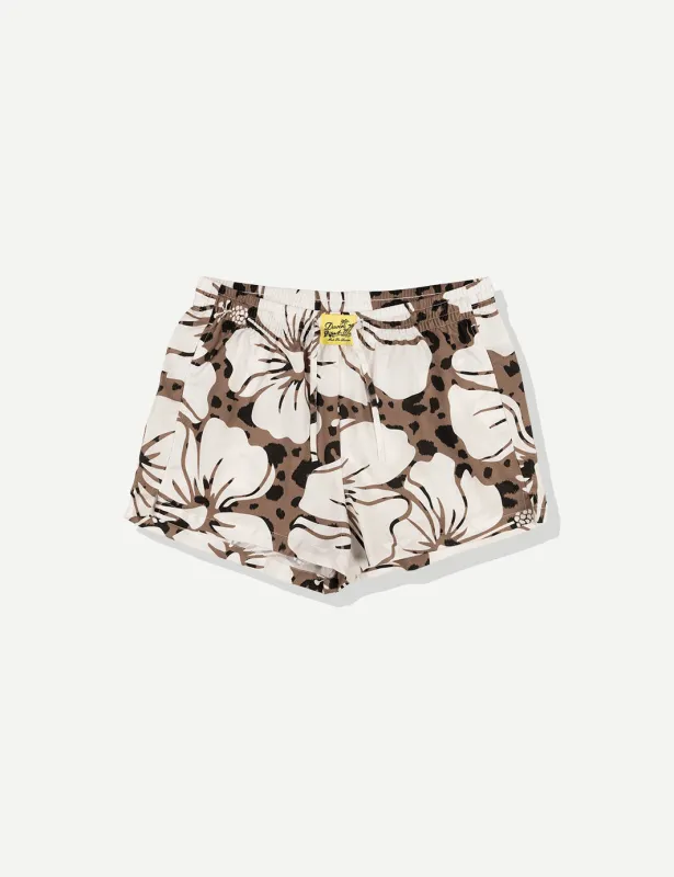 Hibiscus Leopard Short sold by Duvin Design