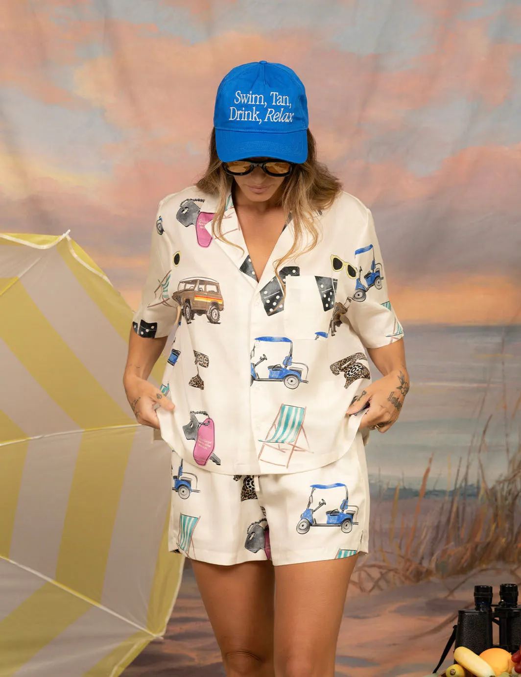 Beach Icon Crop Buttonup sold by Duvin Design product image thumbnail 3