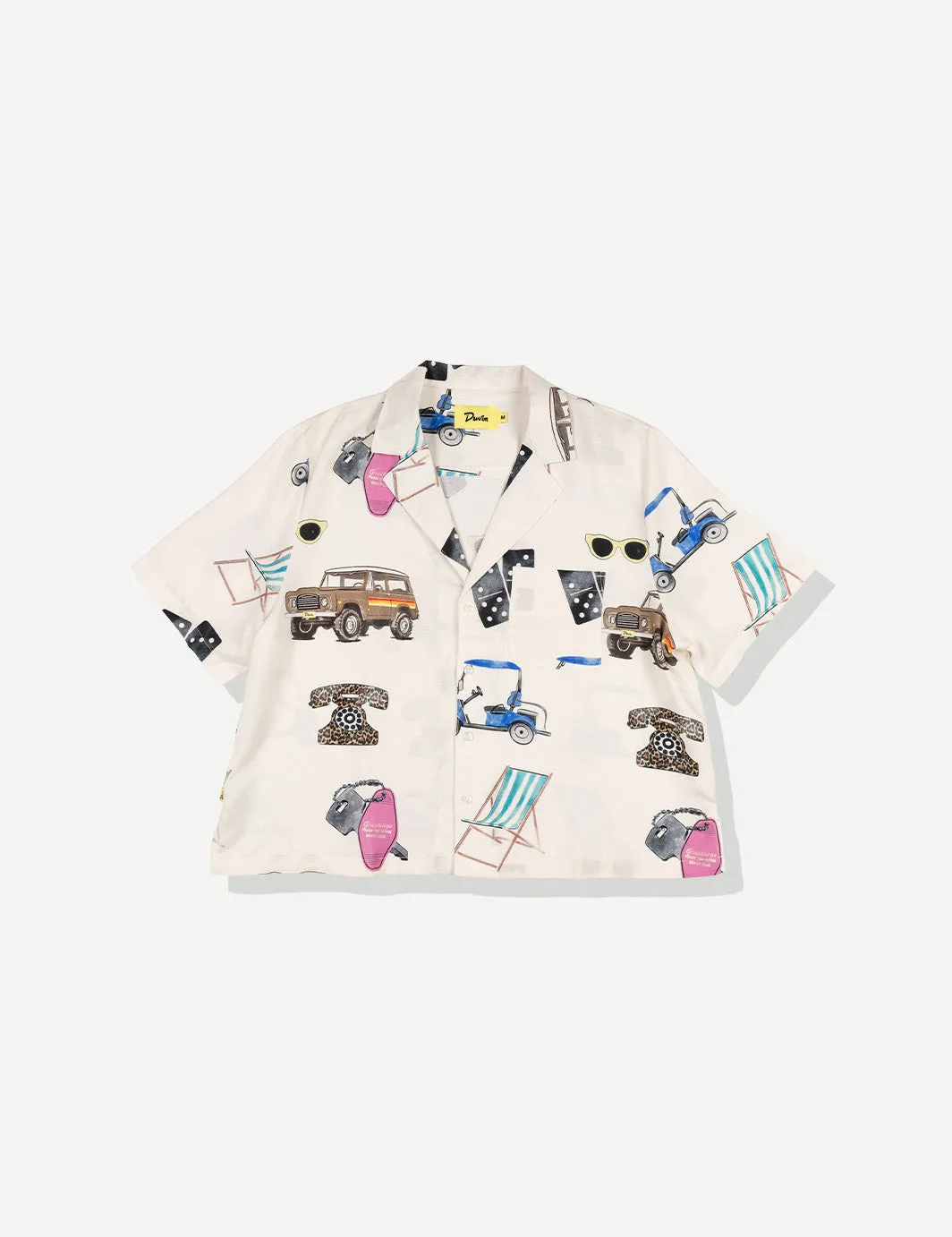 Beach Icon Crop Buttonup sold by Duvin Design