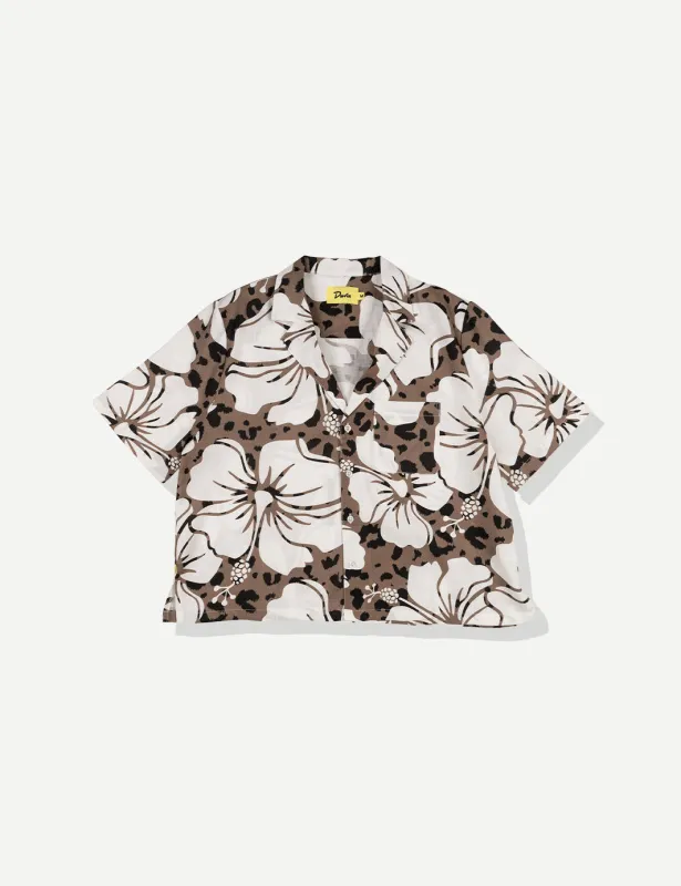 Hibiscus Leopard Crop Buttonup sold by Duvin Design