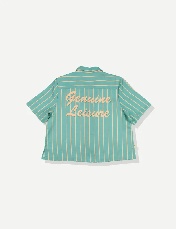 Catch Of The Day Crop Buttonup - Teal sold by Duvin Design