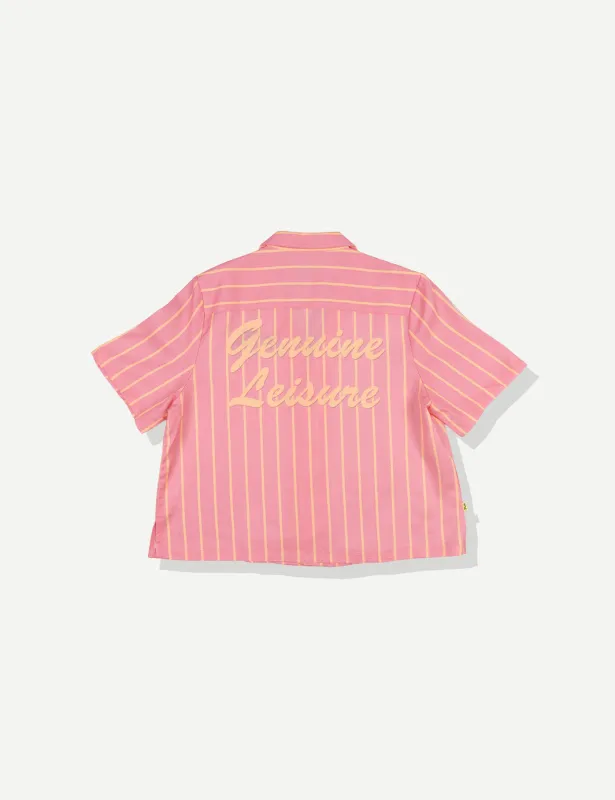 Catch Of The Day Crop Buttonup - Pink sold by Duvin Design