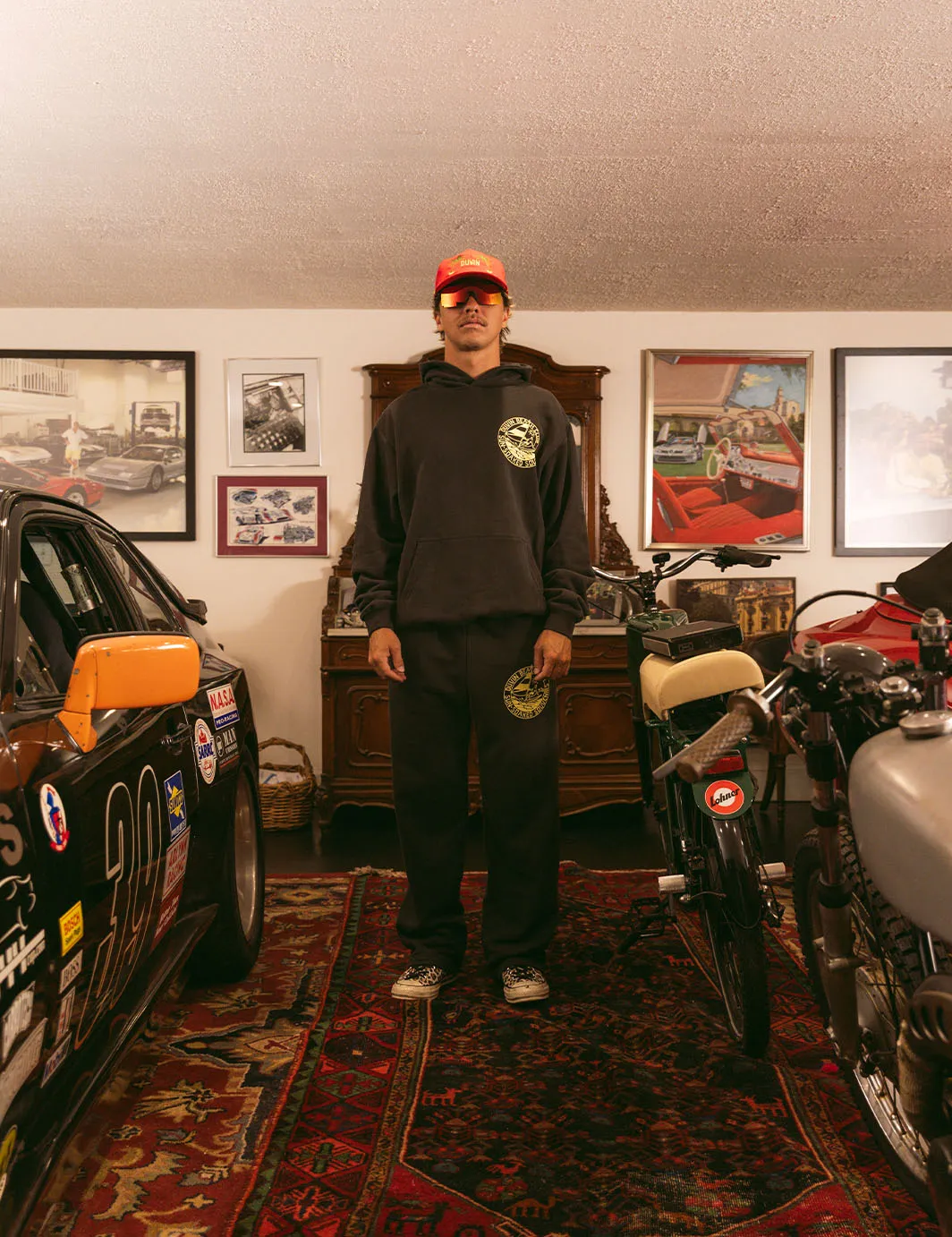 Souvenir Wide Leg Sweatpant - Black sold by Duvin Design product image thumbnail 5