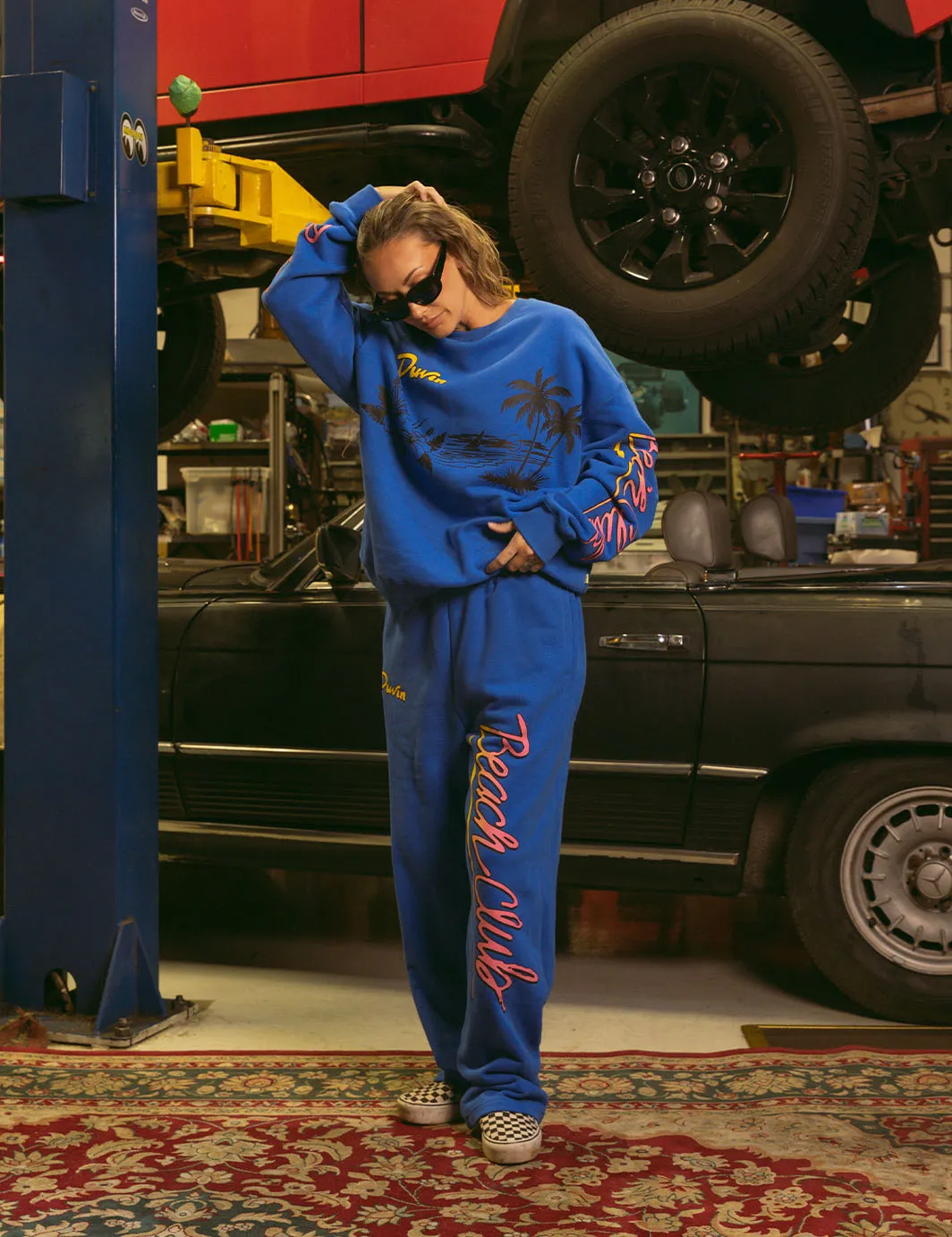Beach Club Crew Fleece - Blue sold by Duvin Design product image thumbnail 5