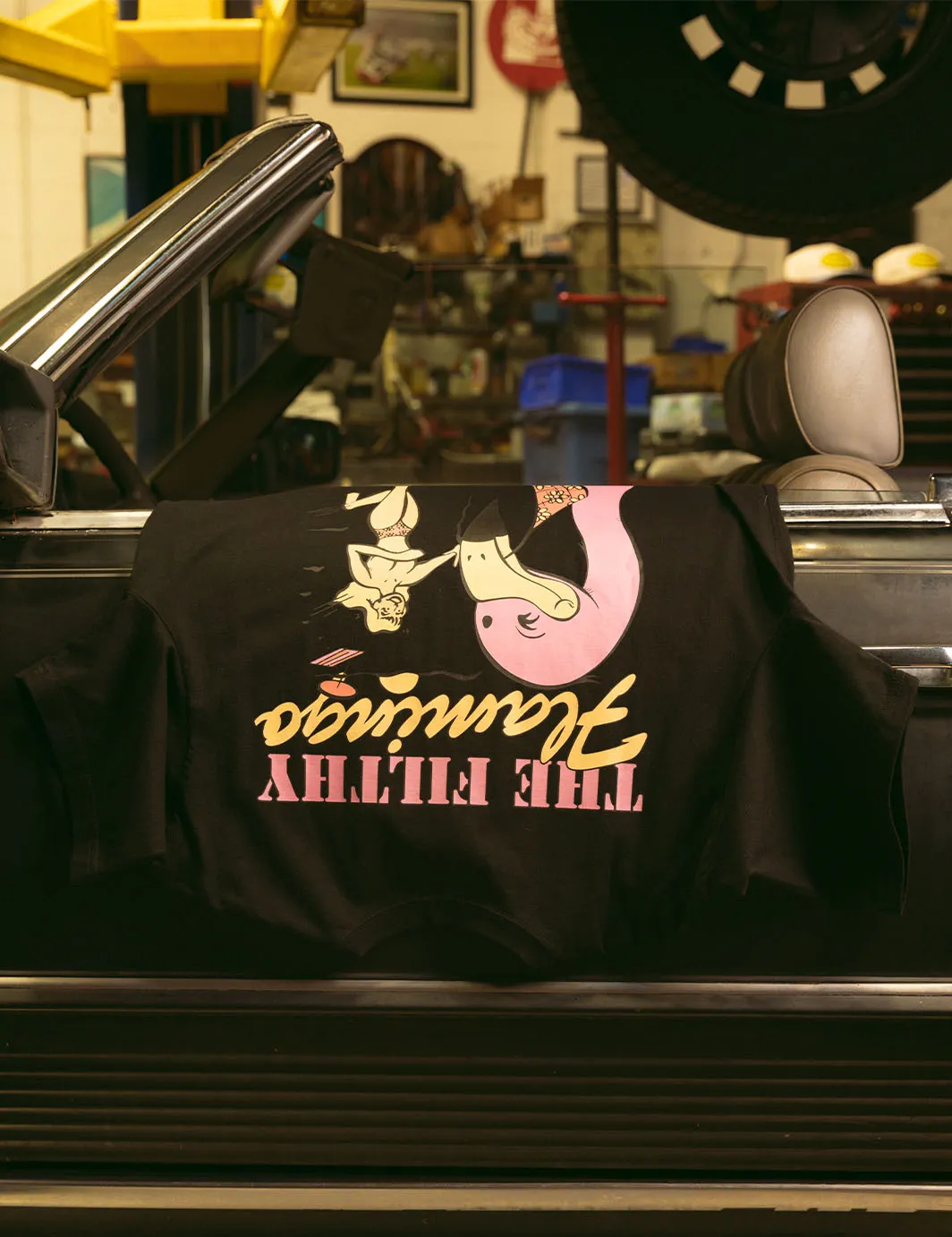 Flamingo Tee - Black sold by Duvin Design product image thumbnail 3