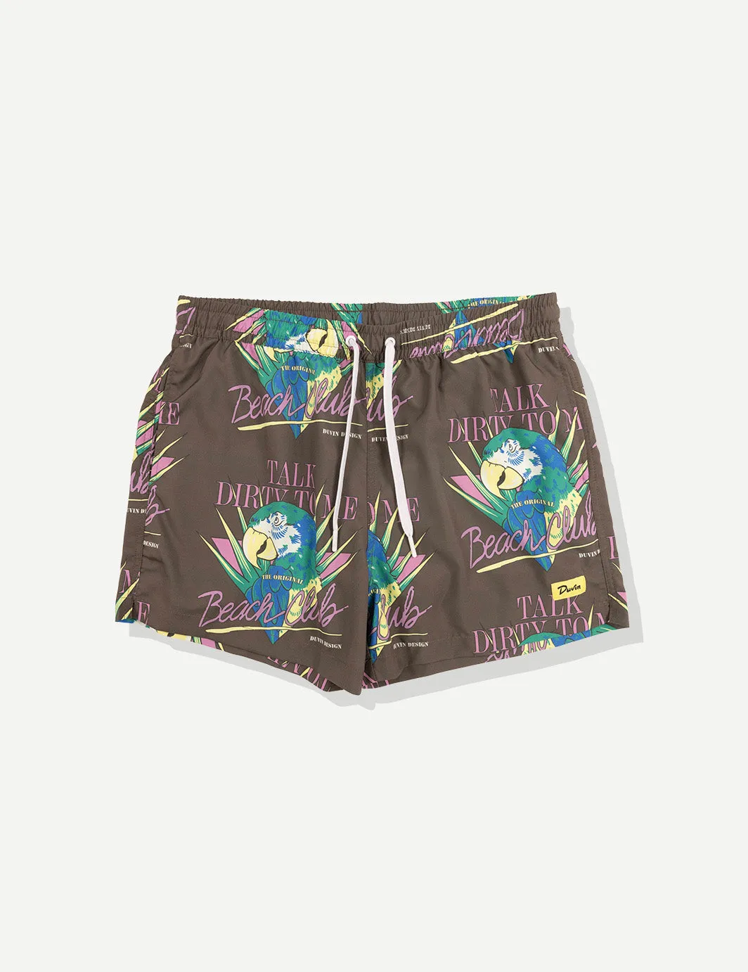 Talk Dirty Swim Short sold by Duvin Design
