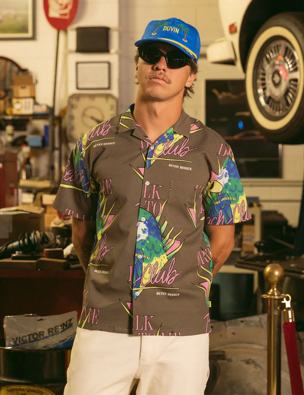 Talk Dirty Stretch Buttonup sold by Duvin Design product image thumbnail 2