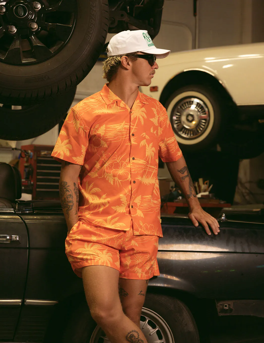 Breeze Stretch Buttonup - Orange sold by Duvin Design product image thumbnail 4